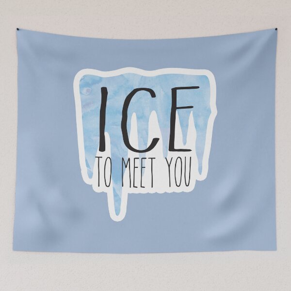 Item preview, Ice to meet you! Blue Icicle Winter Pun Design designed and sold by hitechmom.