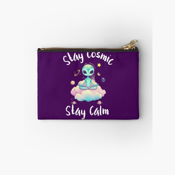 Item preview, Cute Zen Meditating Alien Stay Cosmic Stay Calm designed and sold by QueerQPaints.