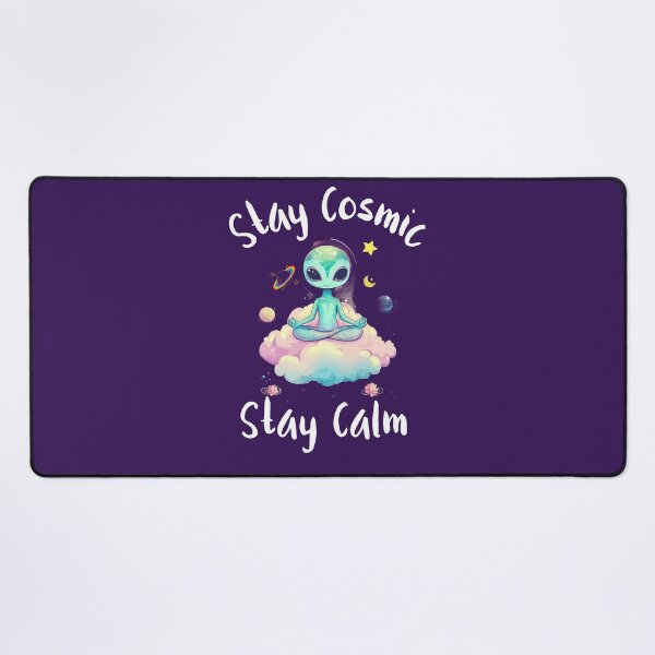 Item preview, Cute Zen Meditating Alien Stay Cosmic Stay Calm designed and sold by QueerQPaints.
