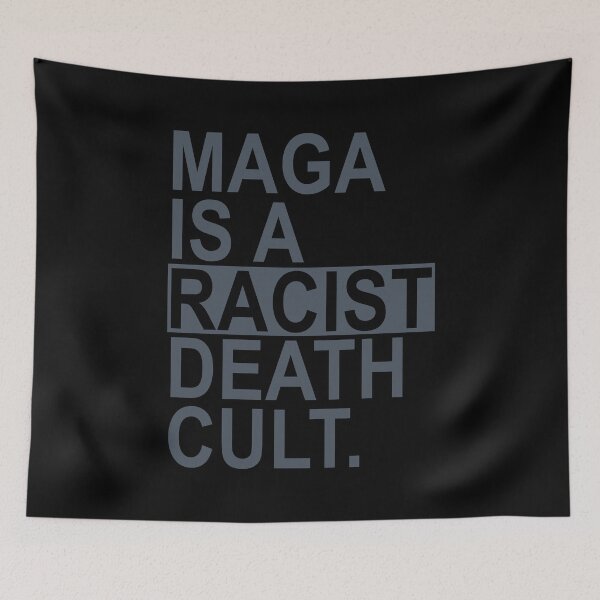 Item preview, Maga is a Racist Death Cult - Subtle Gray 2.0 designed and sold by Thelittlelord.