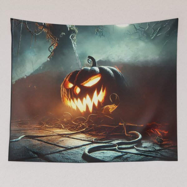 Item preview, Grinning Nightmare: The Sinister Pumpkin Awakes designed and sold by WheelieGdArt.