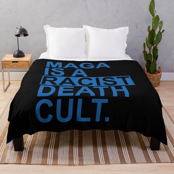 Item preview, Maga is a Racist Death Cult - blue 2.0 designed and sold by Thelittlelord.