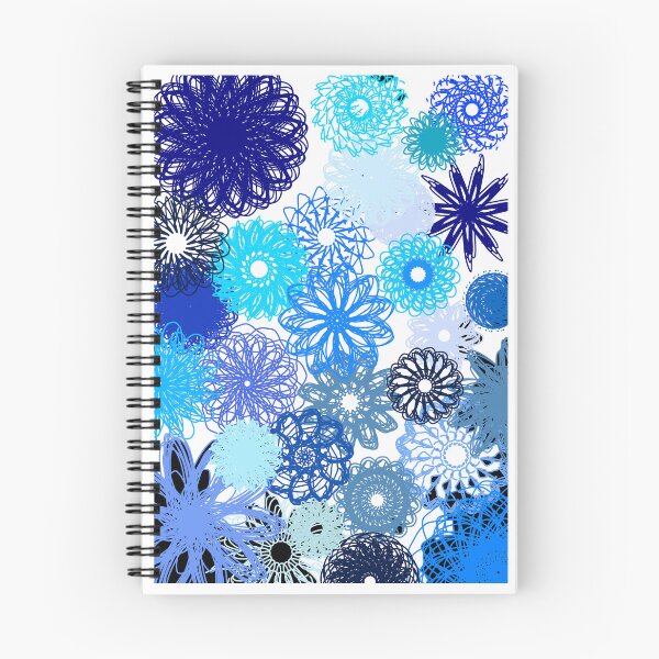 Item preview, Blue flowers with white background designed and sold by Doodle-Creation.