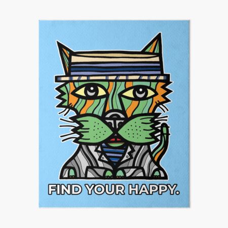 "Find Your Happy." Art Board Print