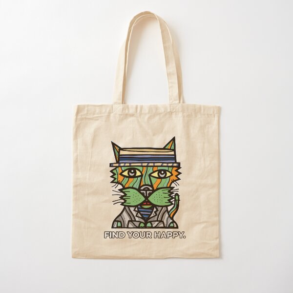 "Find Your Happy." Cotton Tote Bag