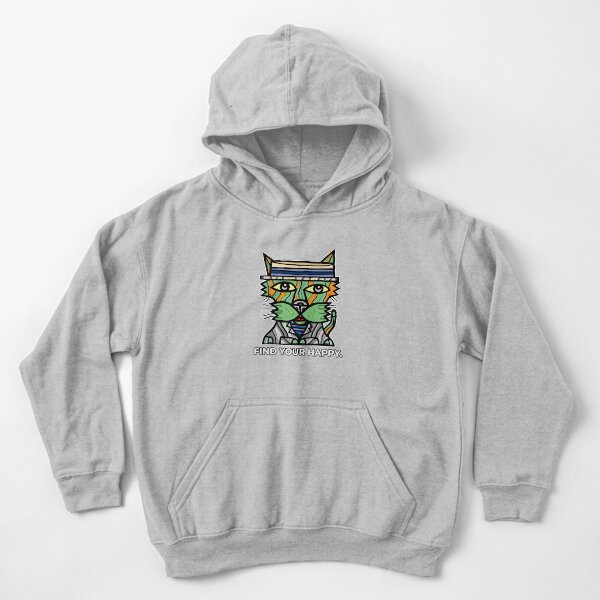 "Find Your Happy." Kids Pullover Hoodie