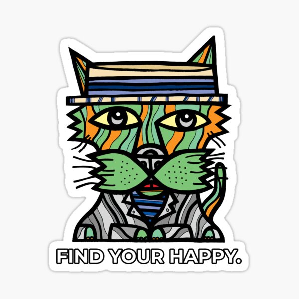 "Find Your Happy." Sticker