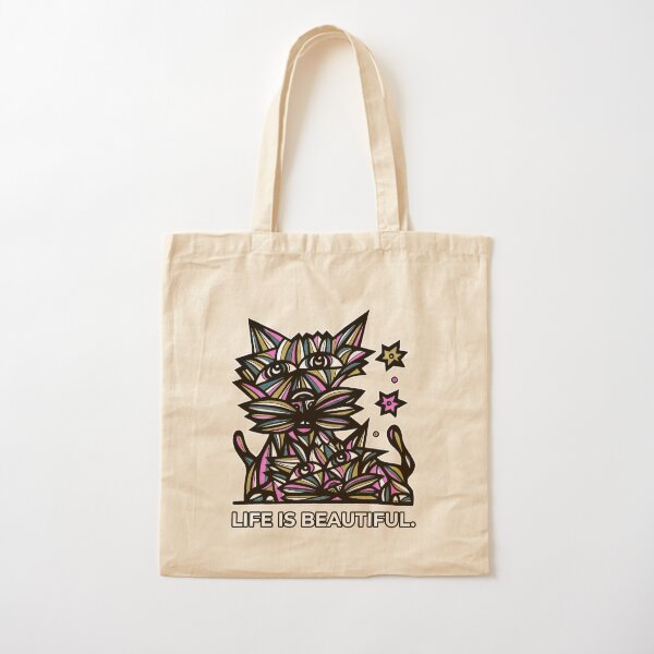 "Life Beautiful." Cotton Tote Bag