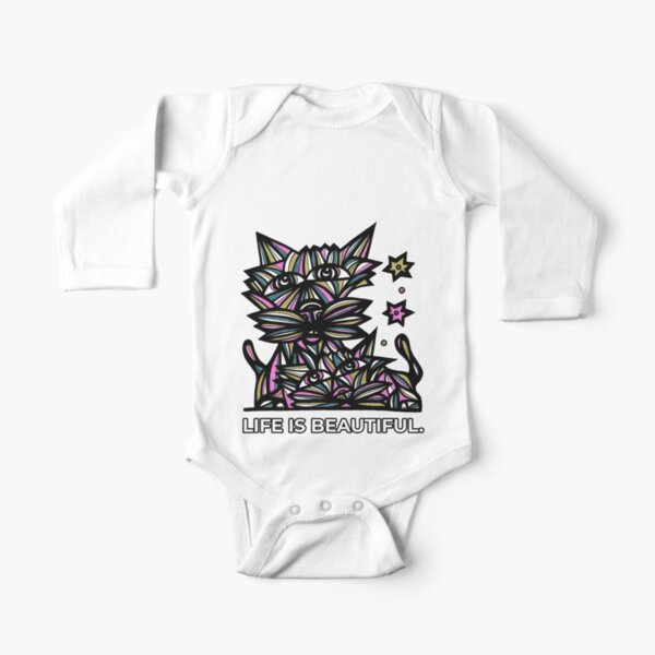 "Life Beautiful." Long Sleeve Baby One-Piece