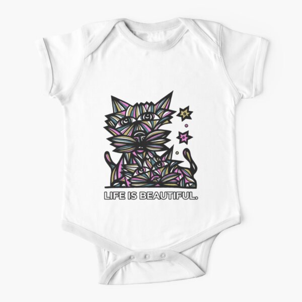 "Life Beautiful." Short Sleeve Baby One-Piece