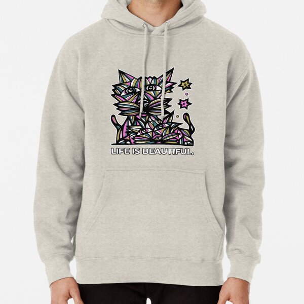 "Life Beautiful." Pullover Hoodie