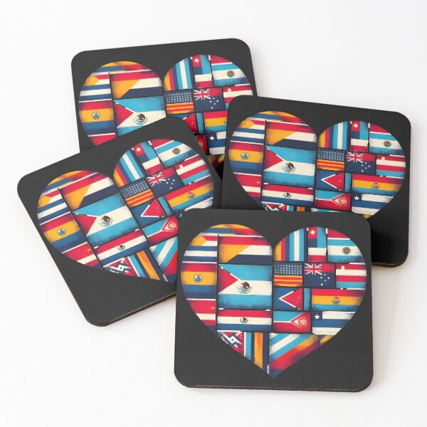 Item preview, hispanic heritage month heart flags designed and sold by GogoGrove.