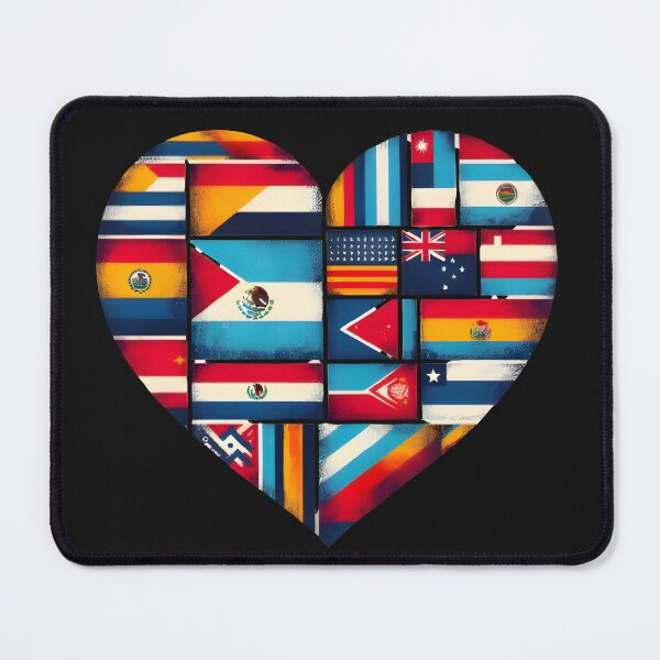 Item preview, hispanic heritage month heart flags designed and sold by GogoGrove.