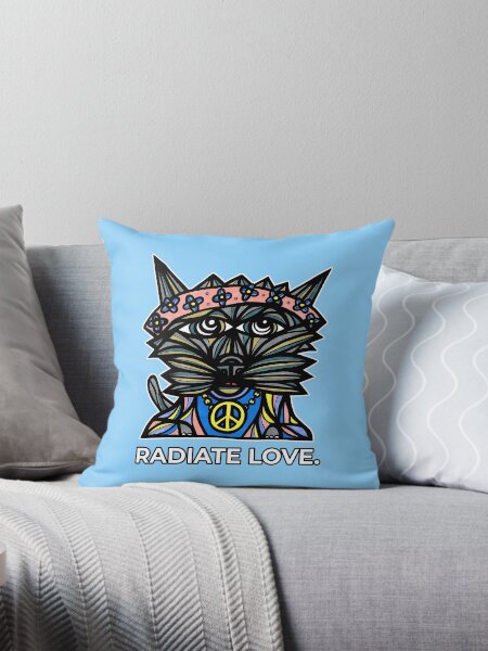 "Radiate Love." Throw Pillow