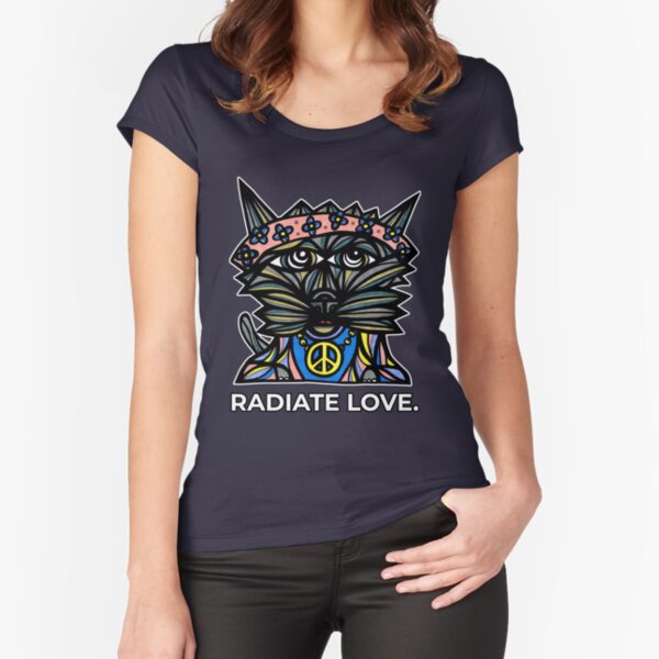 "Radiate Love." Fitted Scoop T-Shirt