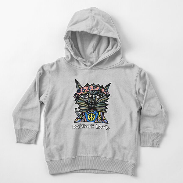 "Radiate Love." Toddler Pullover Hoodie