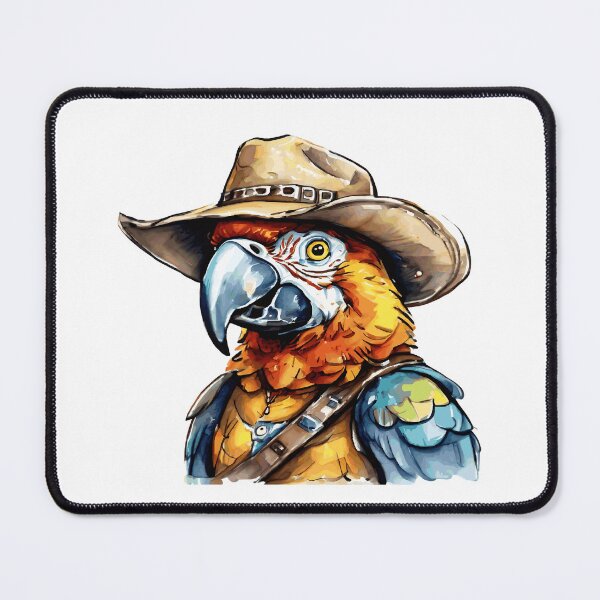 Item preview, Cowboy Parrot, parrot with an old west cowboy hat designed and sold by AdrianMDesigns.