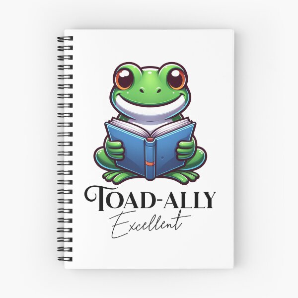 Item preview, Frog Reading A Toad-Ally Excellent Book designed and sold by BassHeadMomma.