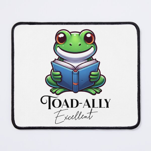 Item preview, Frog Reading A Toad-Ally Excellent Book designed and sold by BassHeadMomma.