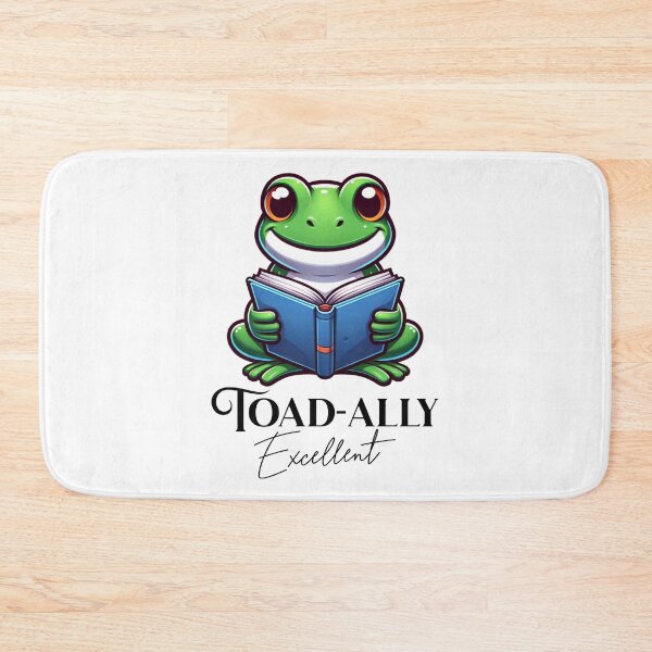 Item preview, Frog Reading A Toad-Ally Excellent Book designed and sold by BassHeadMomma.