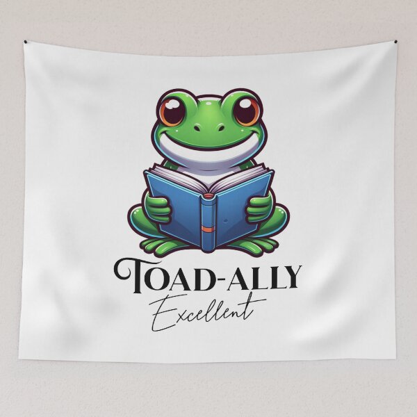 Item preview, Frog Reading A Toad-Ally Excellent Book designed and sold by BassHeadMomma.