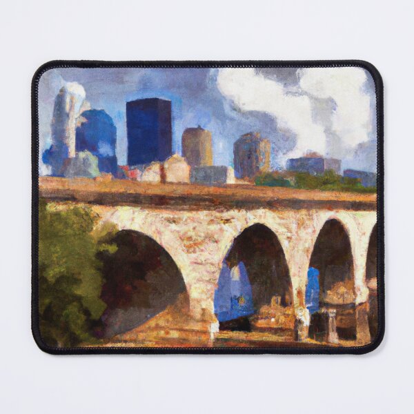Item preview, Stone Arch Bridge Oil Painting designed and sold by Minnesota-Art.