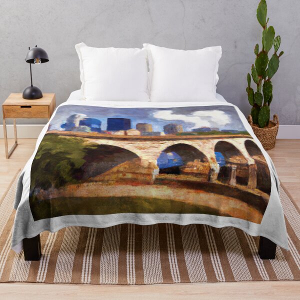 Item preview, Stone Arch Bridge Oil Painting designed and sold by Minnesota-Art.