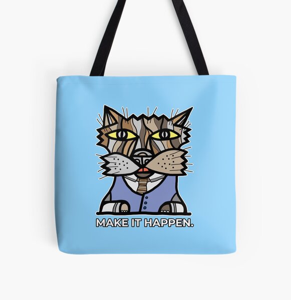 "Make It Happen." All Over Print Tote Bag