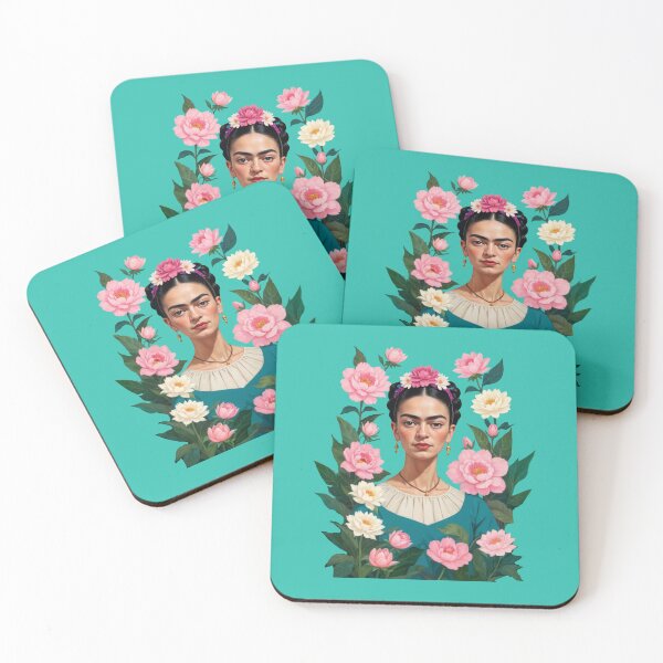 Item preview,  Frida kahlo  pink and white rose designed and sold by TeeARTHY.