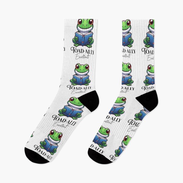 Item preview, Frog Reading A Toad-Ally Excellent Book designed and sold by BassHeadMomma.