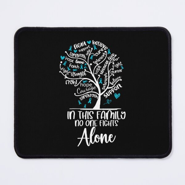 Item preview, In this FAMILY fights against syndrome, disease, illness, cancer with Tree Teal Ribbon designed and sold by EdithShop59.