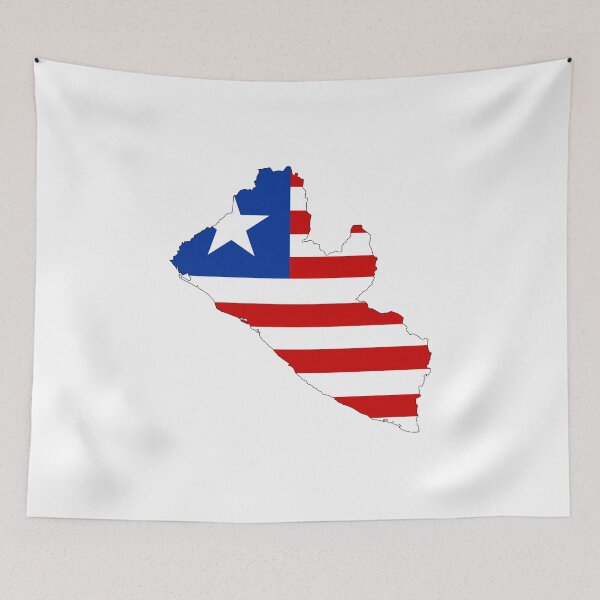 Item preview, Liberia flag map designed and sold by tony4urban.