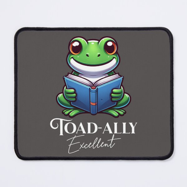 Item preview, Frog Reading A Toad-Ally Excellent Book designed and sold by BassHeadMomma.