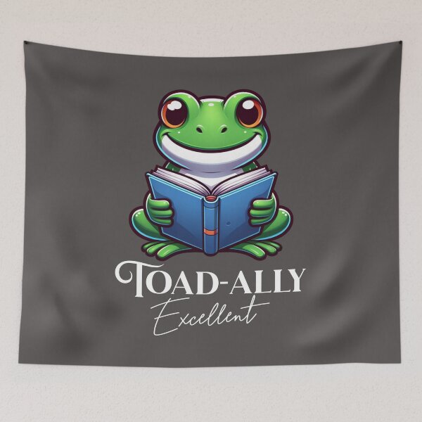 Item preview, Frog Reading A Toad-Ally Excellent Book designed and sold by BassHeadMomma.