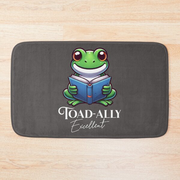 Item preview, Frog Reading A Toad-Ally Excellent Book designed and sold by BassHeadMomma.