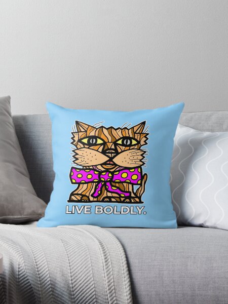 "Live Boldly." Throw Pillow