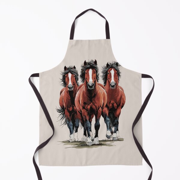 Item preview, "Wild brown Alaskan Horses" Watercolor – A Stunning Display of Nature's Freedom designed and sold by paulo silveira.