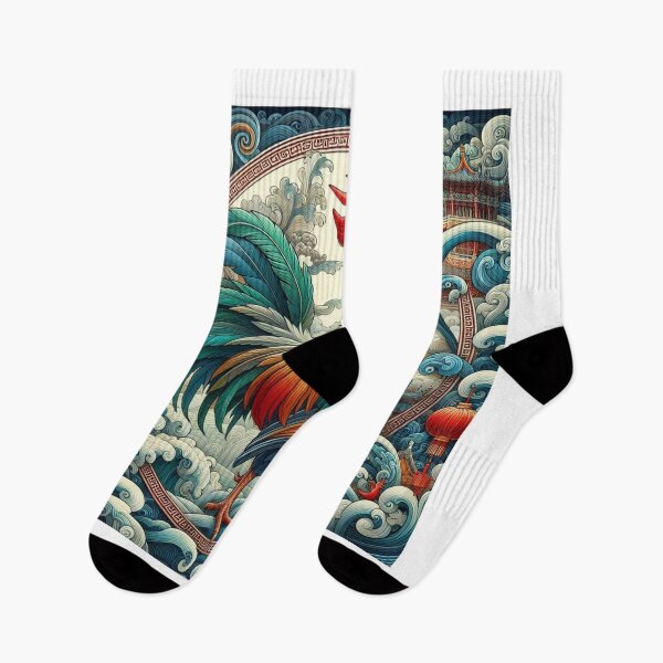 Item preview, Majestic Rooster in Traditional Asian Artwork designed and sold by ZenOfAIarts.