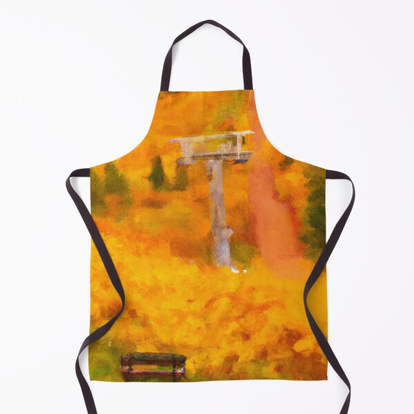 Item preview, Lutsen Fall Bench Oil Painting designed and sold by Minnesota-Art.