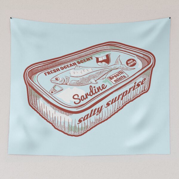 Item preview, Mentas para el aliento con aroma a pescado Lata de sardinas designed and sold by piedaydesigns.