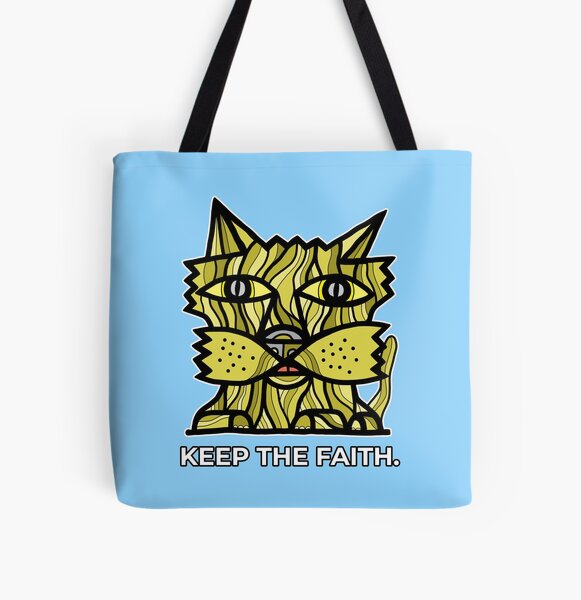 "Keep the Faith." All Over Print Tote Bag