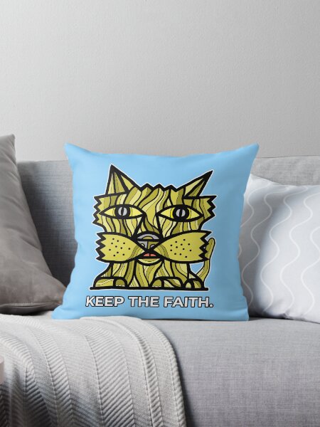 "Keep the Faith." Throw Pillow