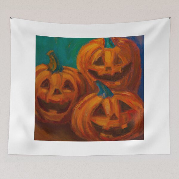 Item preview, Three Jack-O-Lanterns Oil Painting designed and sold by Minnesota-Art.