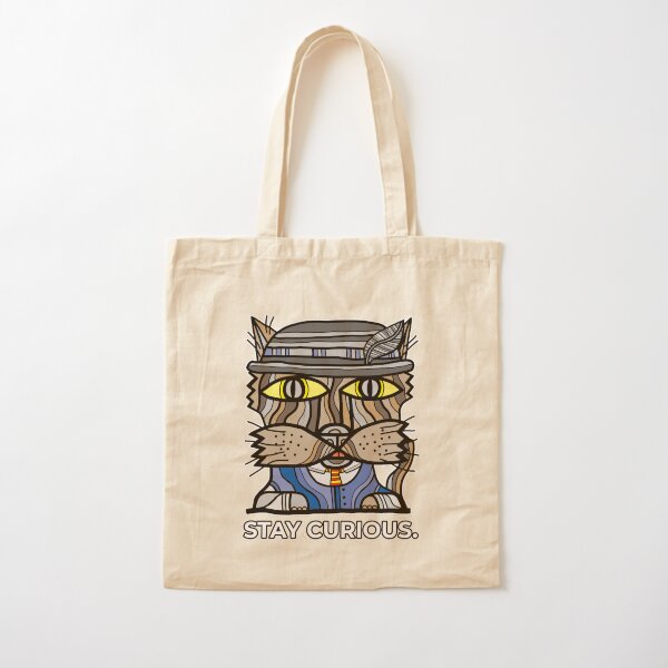 "Stay Curious." Cotton Tote Bag