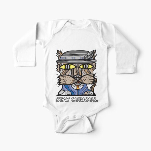 "Stay Curious." Long Sleeve Baby One-Piece