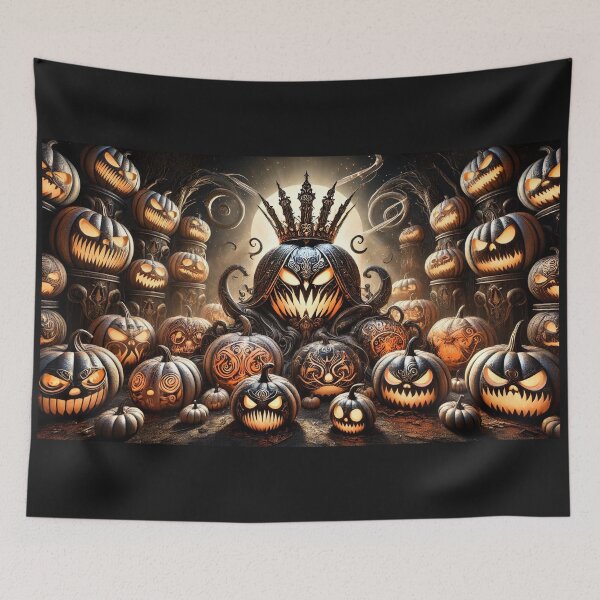 Item preview, Crowned Terror - The Reign of the Pumpkin King designed and sold by WheelieGdArt.