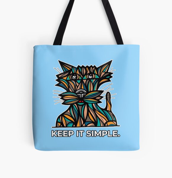 "Keep It Simple." All Over Print Tote Bag