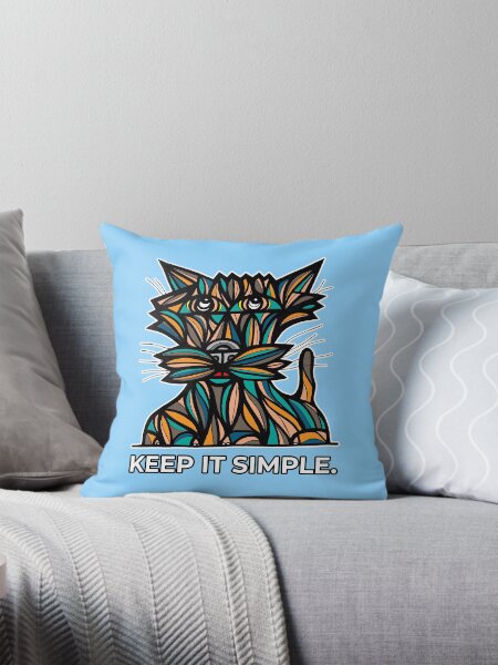 "Keep It Simple." Throw Pillow