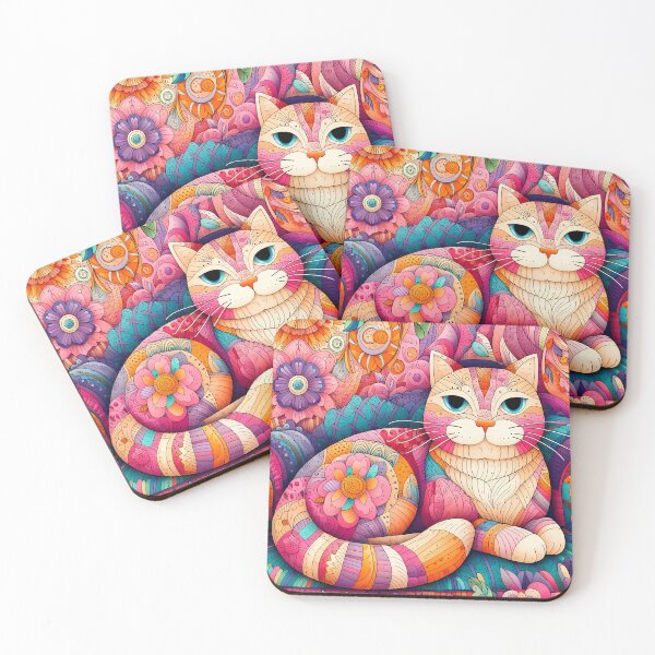 Item preview, Colourful cat designed and sold by Lupappdesigns.