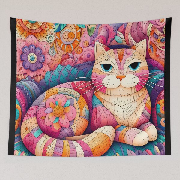 Item preview, Colourful cat designed and sold by Lupappdesigns.
